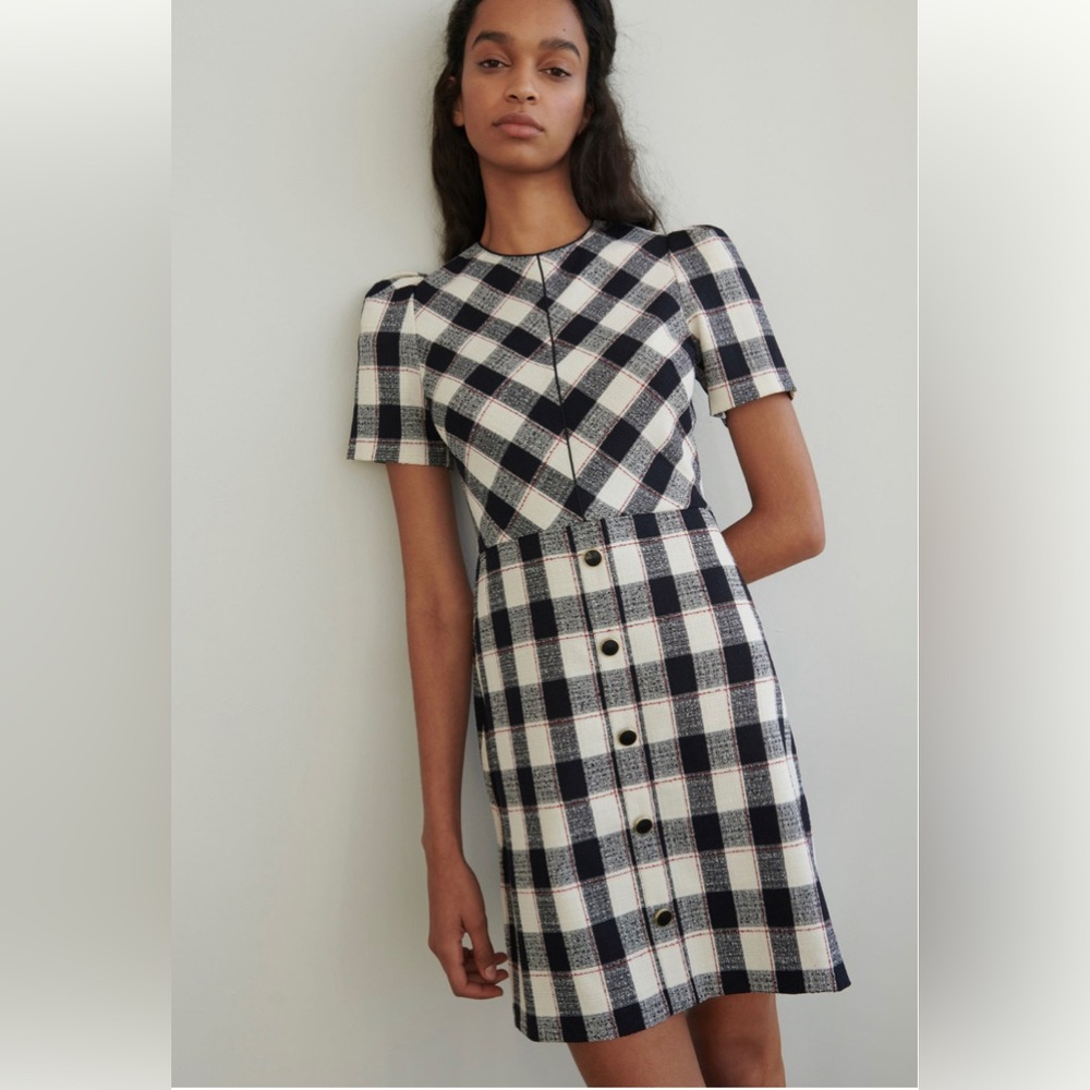 NWT Shoshanna Chester Gingham Mini Dress